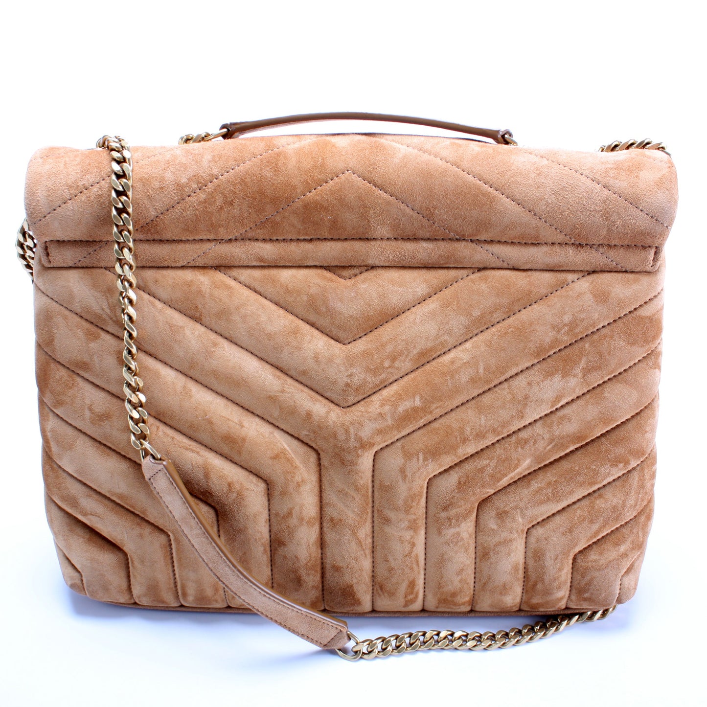 Saint Laurent Loulou Medium Quilted Suede Bag