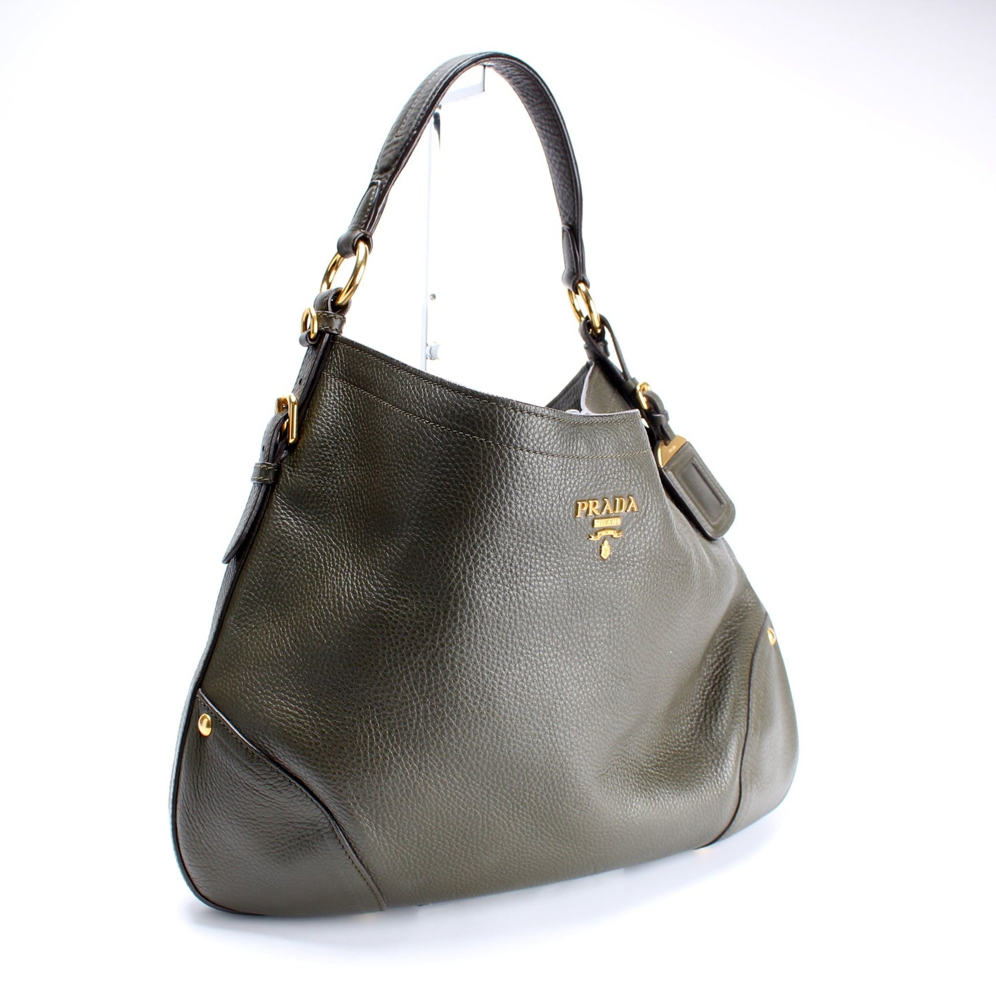Prada Vitello Daino Snap Hobo Bag