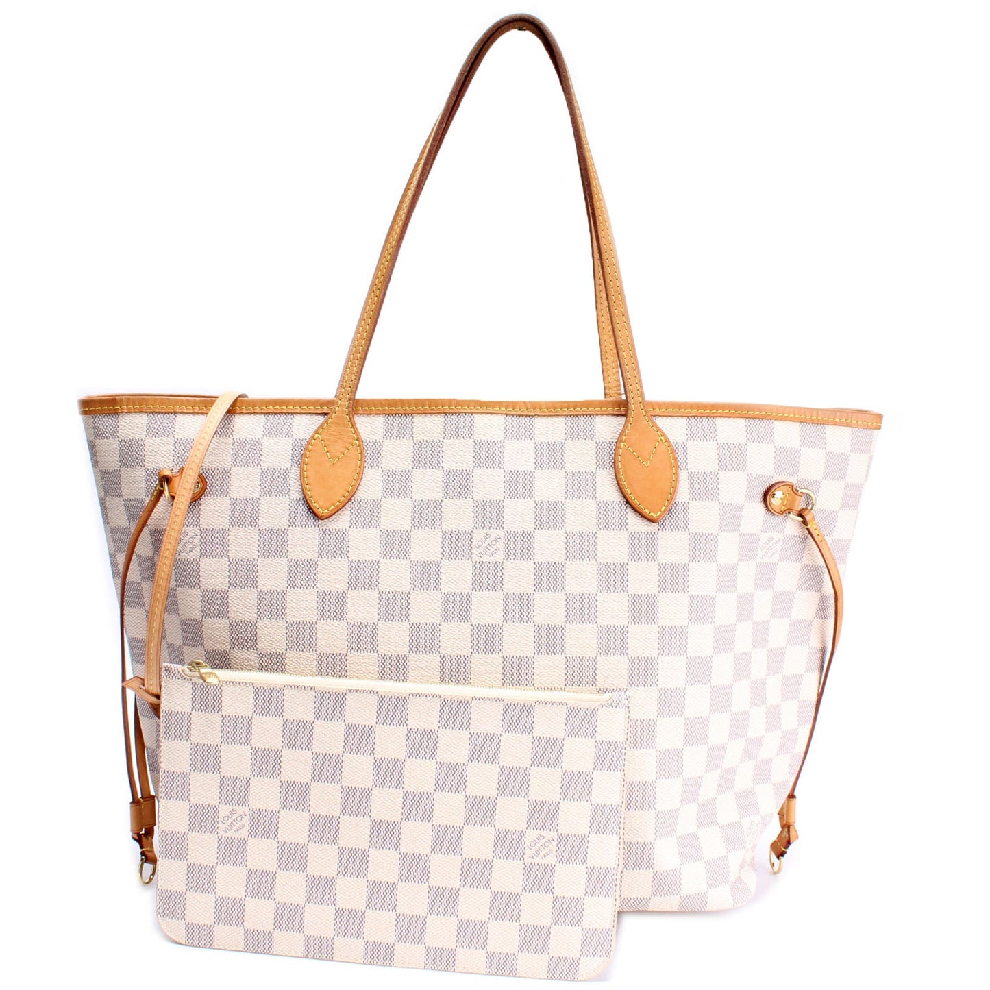 Louis Vuitton Neverfull MM W/ Wallet Damier Azur