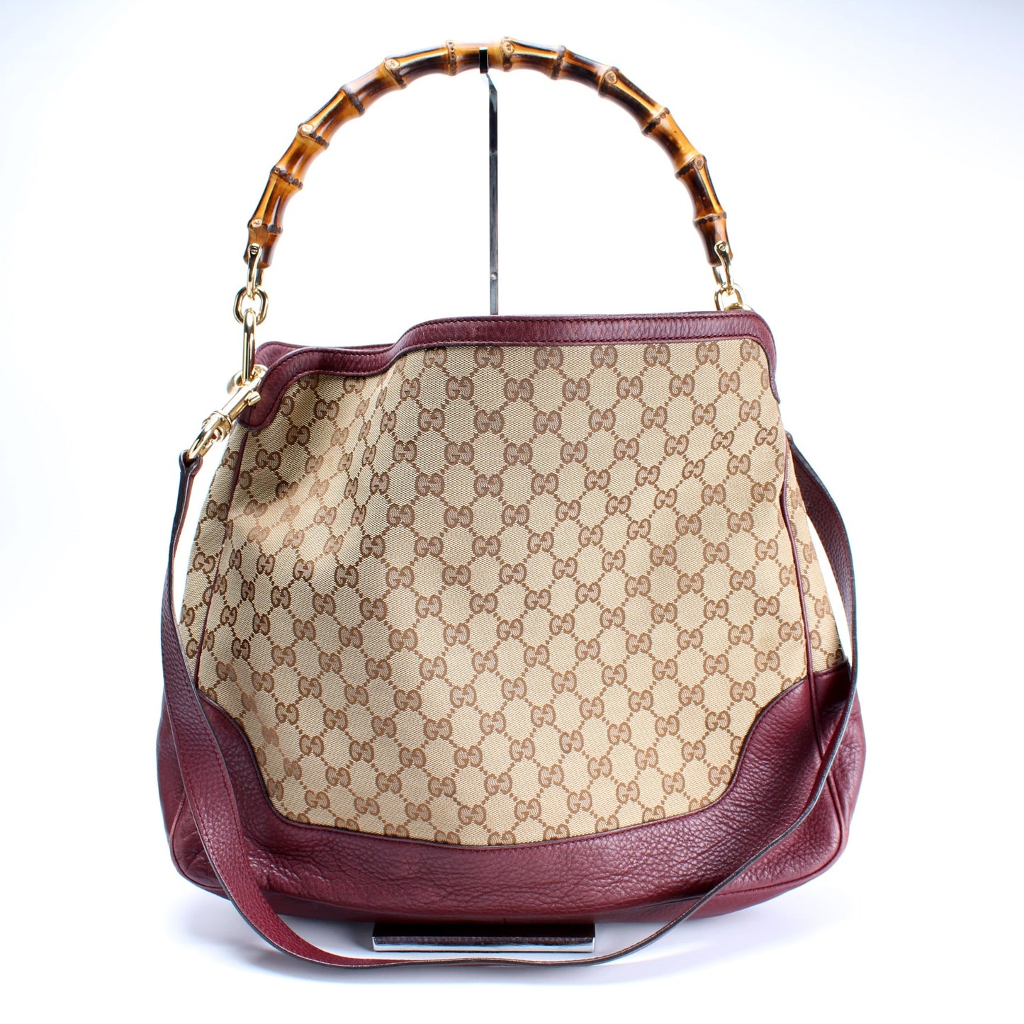 Gucci 282315 Diana Bamboo GG Canvas Bag