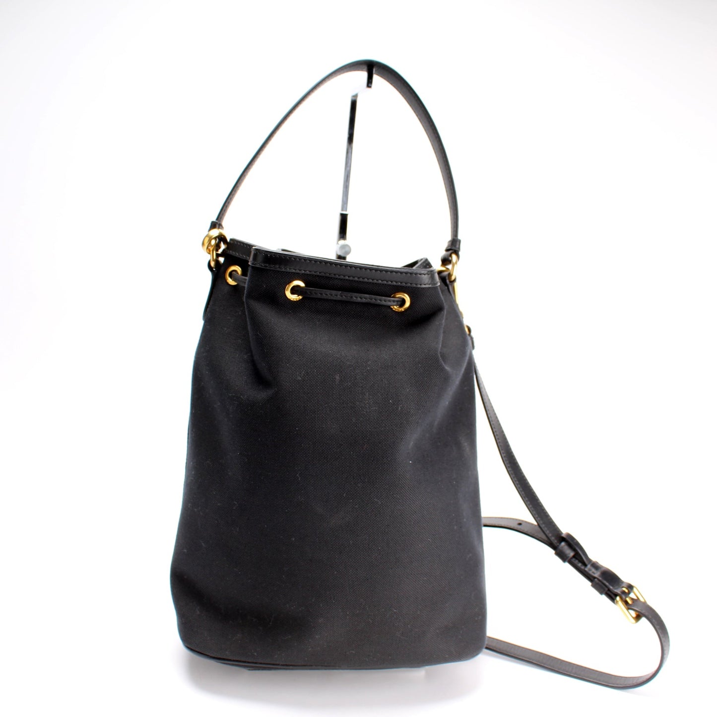 Prada Logo Jacquard Bucket Bag