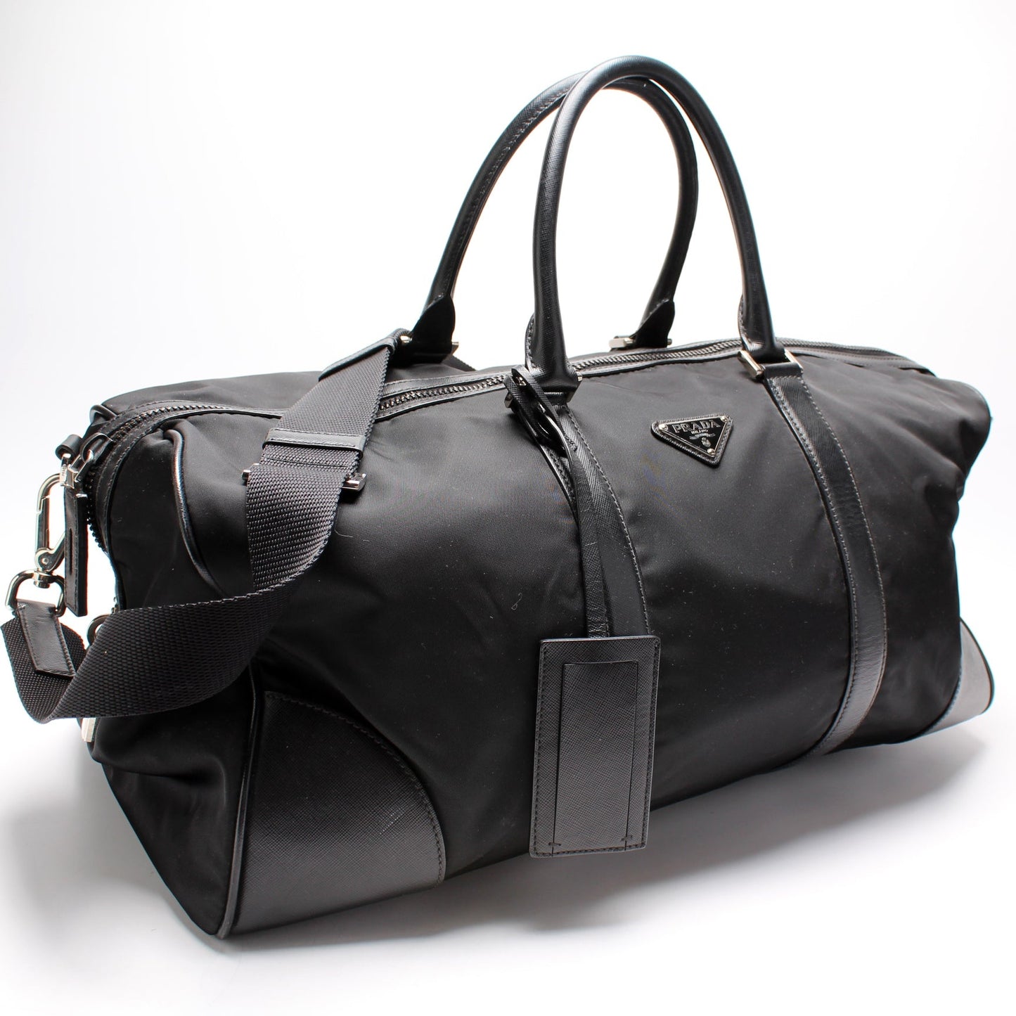 Prada Tessutos/Saffiano Weekender Bag