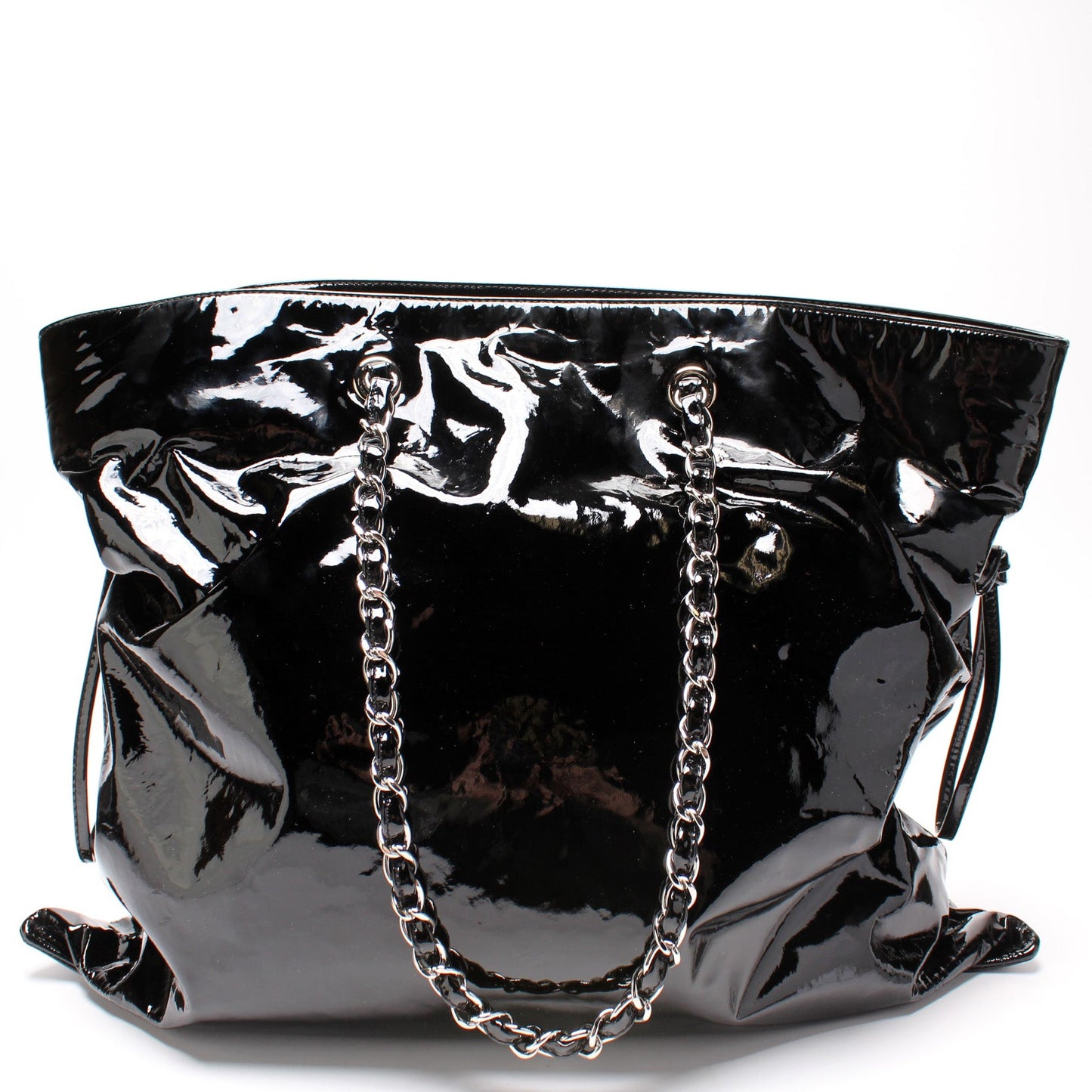 Chanel CC Bon Bon Patent Leather Tote Large Bag