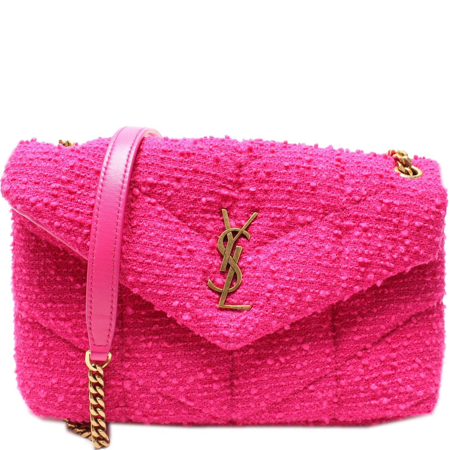 Saint Laurent Puffer Toy Tweed Bag