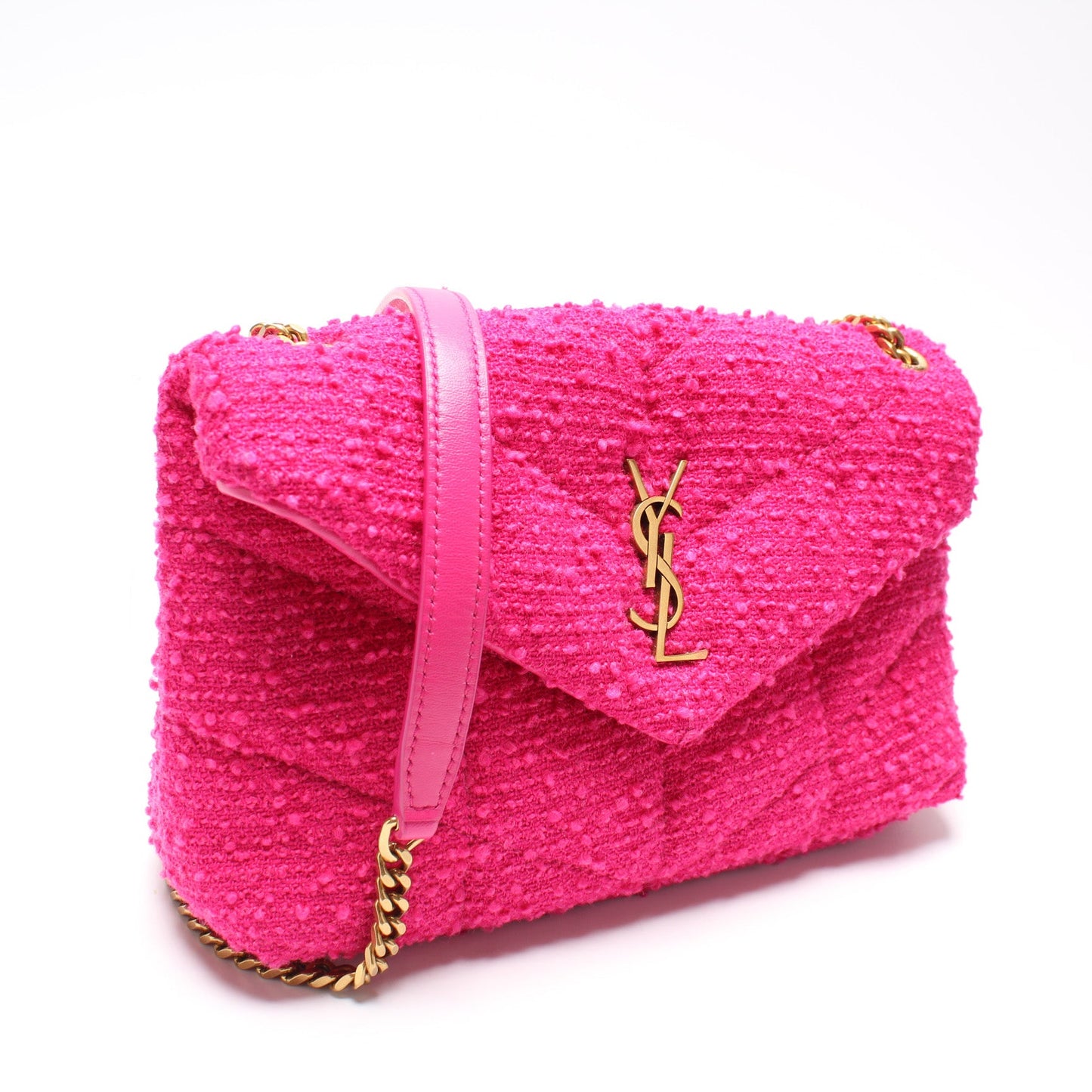 Saint Laurent Puffer Toy Tweed Bag