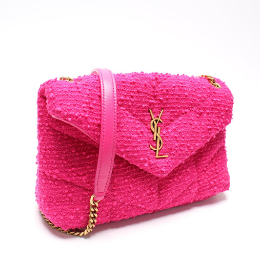 Saint Laurent Puffer Toy Tweed Bag