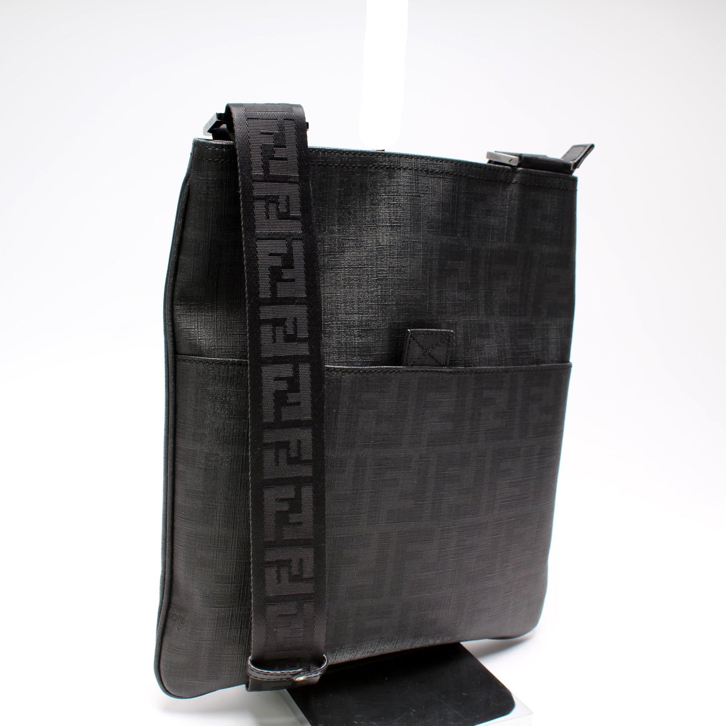Fendi Spalmati Zucca Flat Messenger Bag