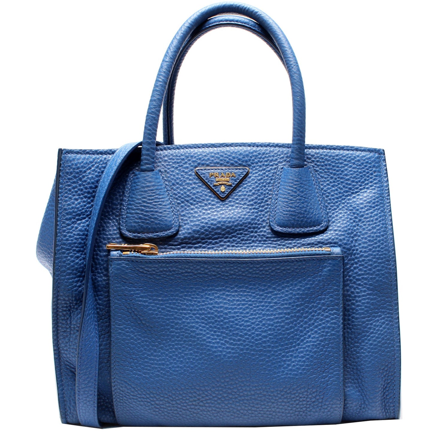 Prada Vitello Daino Front Pocket Tote Bag