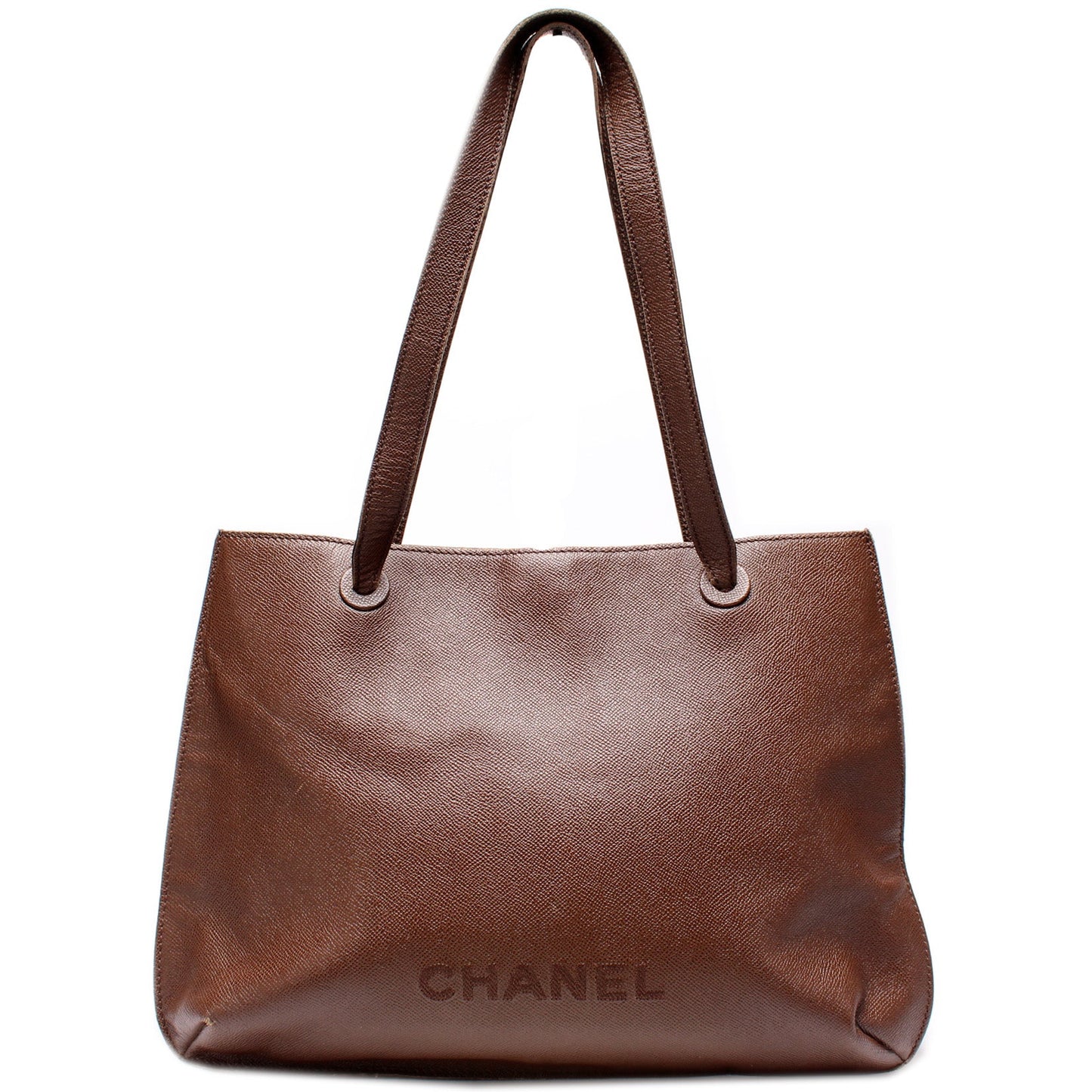 Chanel Logo Flat Shoulder Vintage Bag