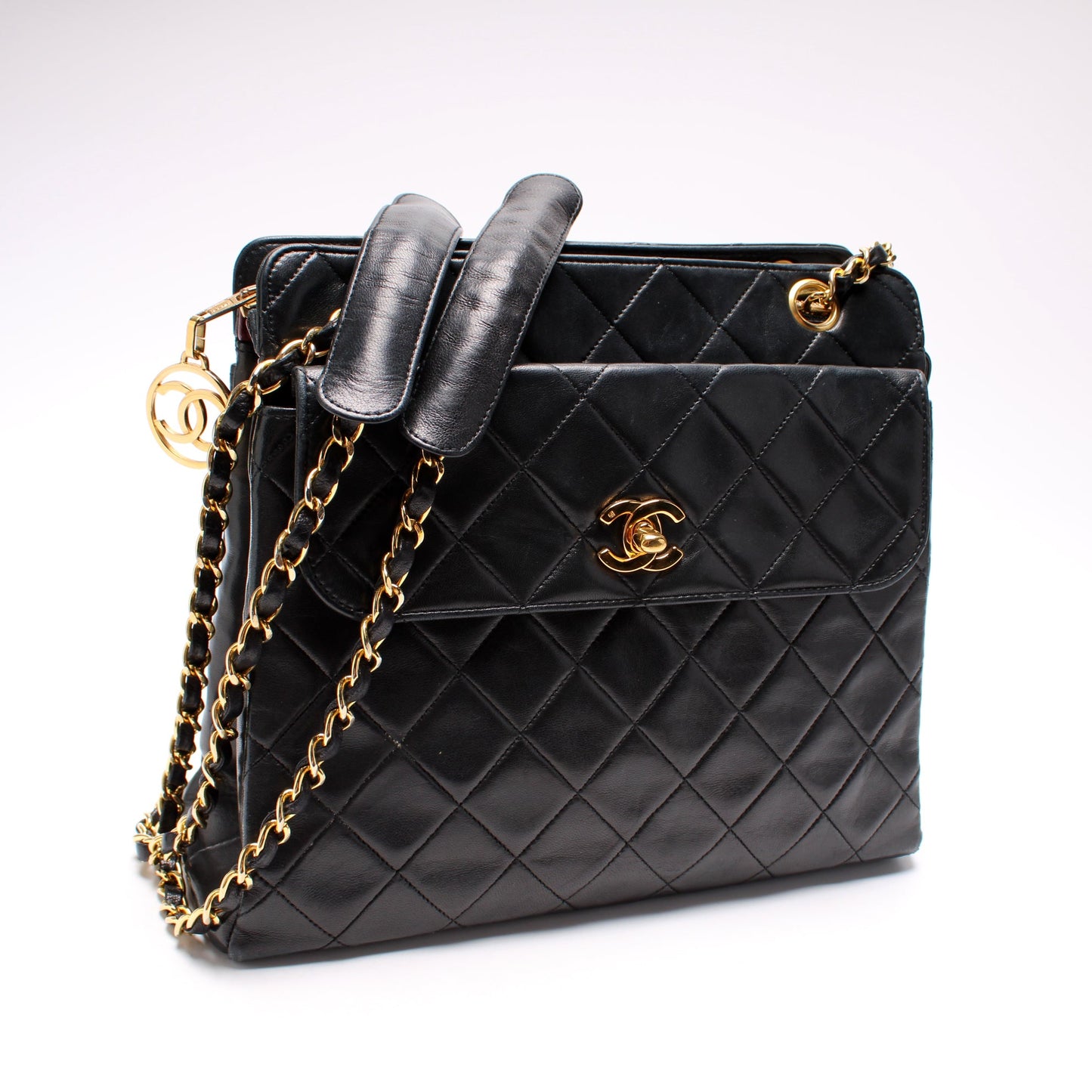 Chanel CC Front Pocket Shoulder Lambskin Vintage 1M Bag