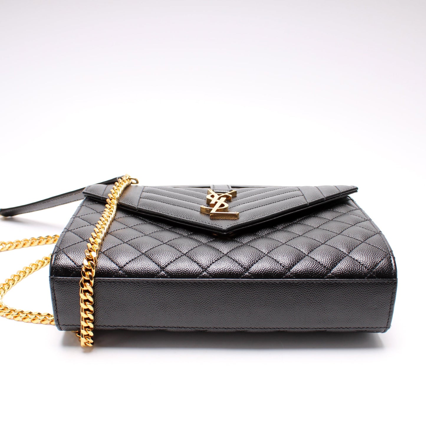Saint Laurent Grain De Monogram Triquilt Medium Satchel 600185 Bag