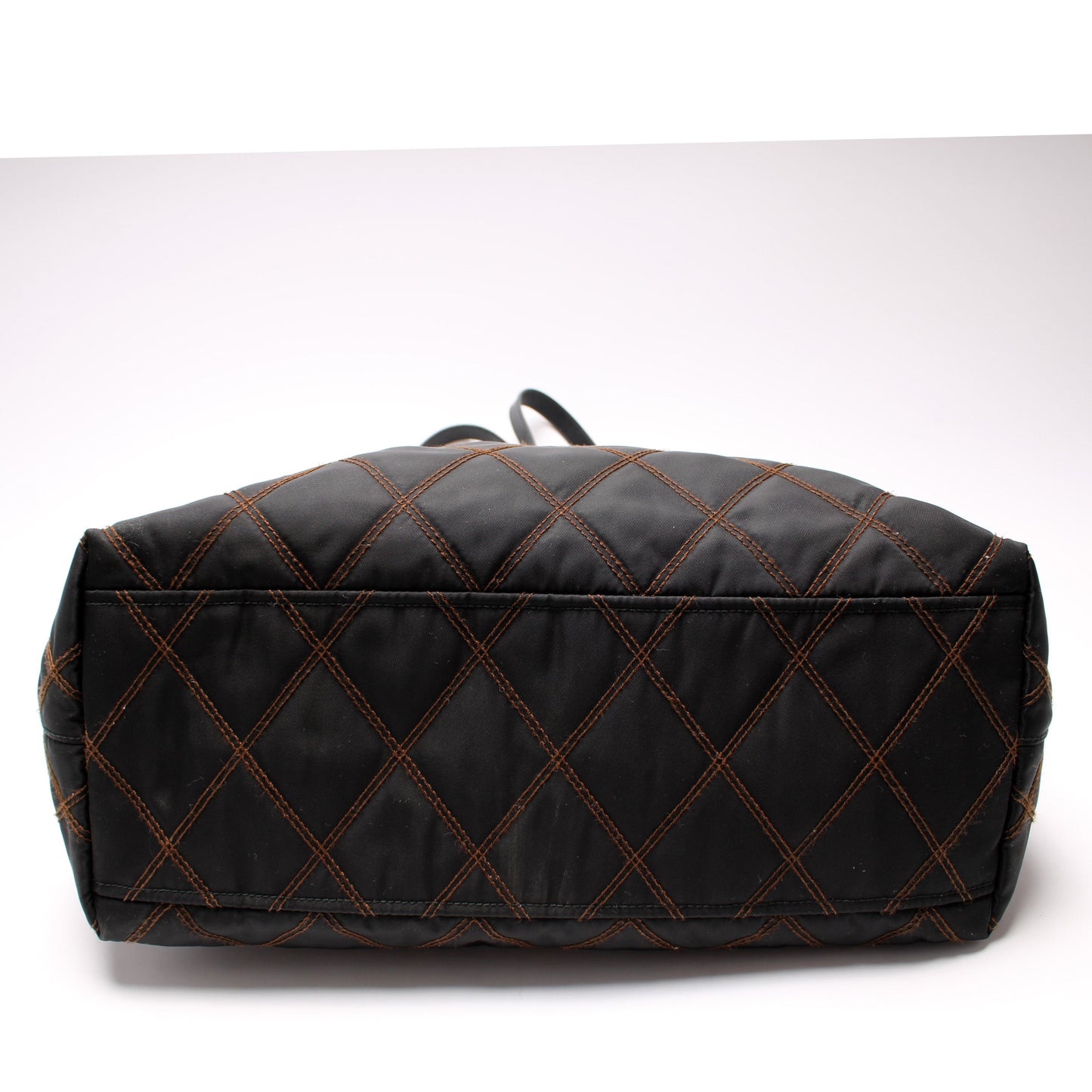 Prada Stitched Nylon Tote Bag