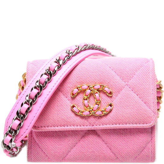 Chanel 19 Flap Coin Purse W/Chain Bag
