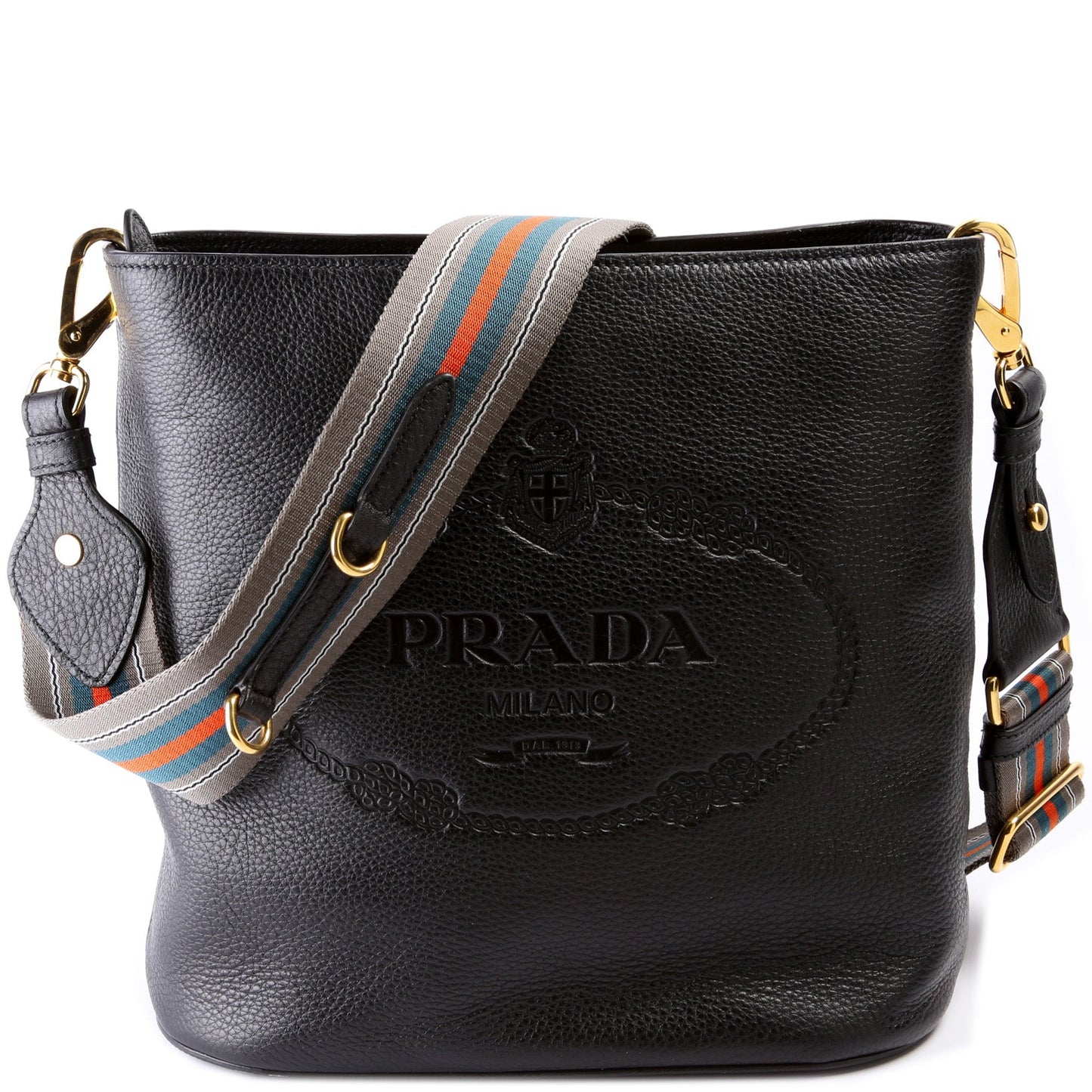 Prada 1BR057 Vitello Phenix Bucket Bag