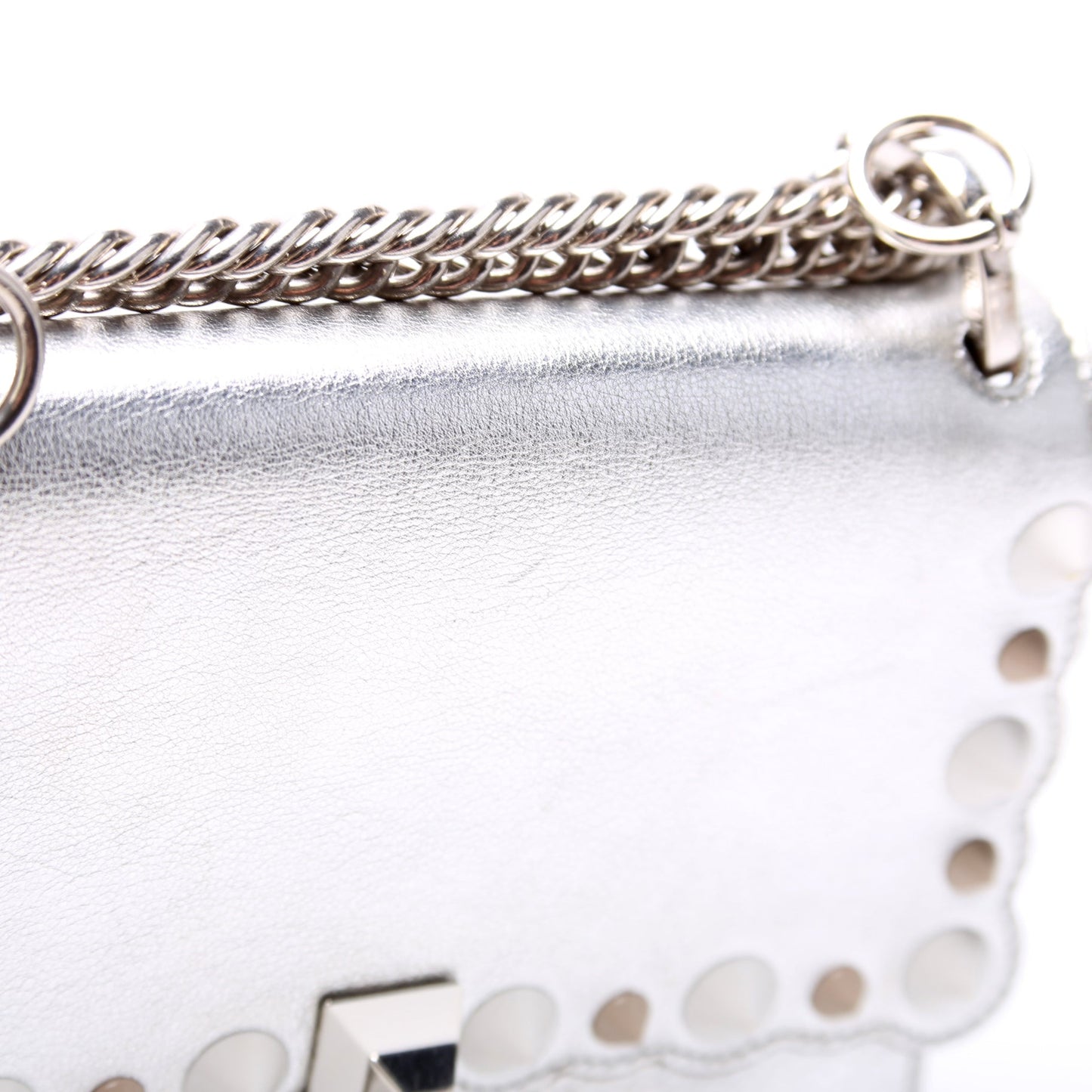 Fendi Kan I Small Scalloped Leather 8M0381 Bag
