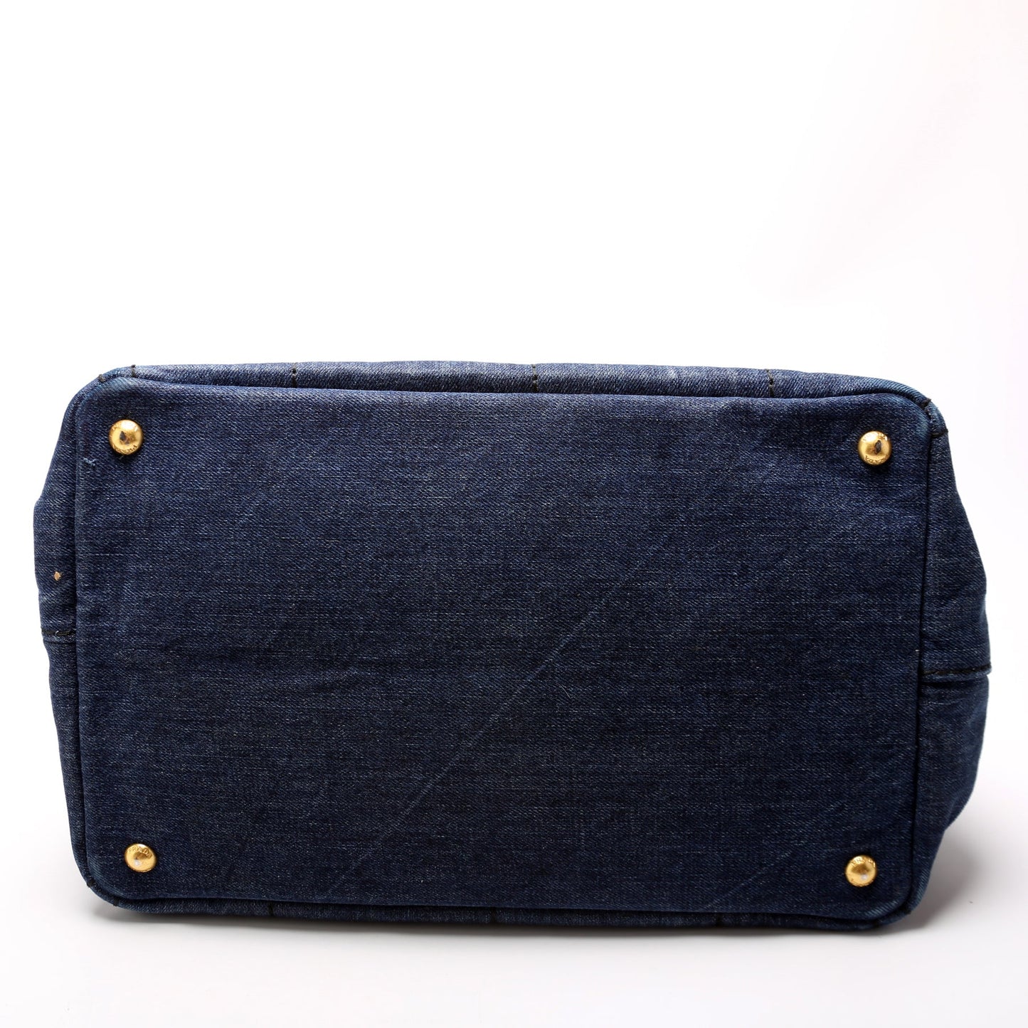 Prada Canapa Denim Canvas Large Tote Bag