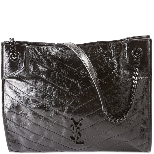 Saint Laurent Niki Medium Shopper Crinkle Leather 589951 Bag