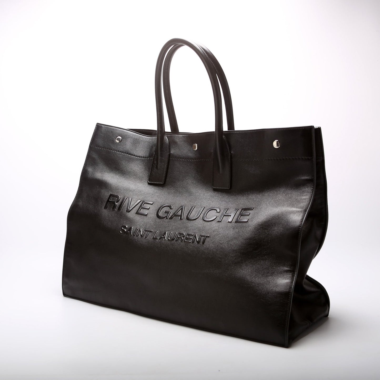 Saint Laurent Rive Gauche Leather Tote Bag