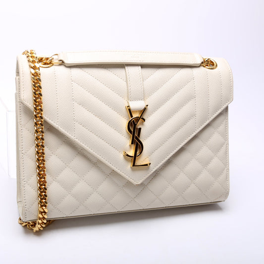 Saint Laurent Envelope Medium Grain De Triquilt 600185 Bag