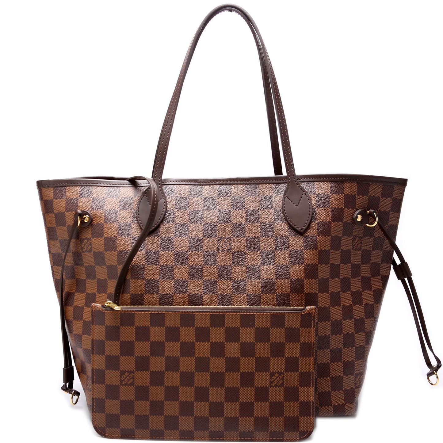 Louis Vuitton Neverfull W/Wallet MM Damier Ebene