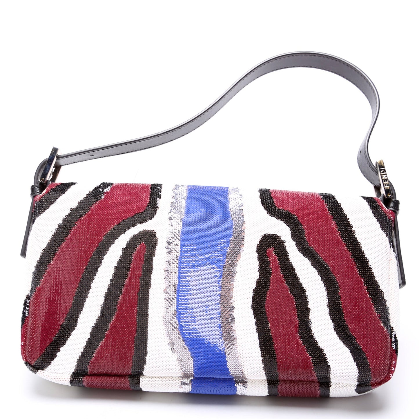 Fendi Baguette Sequined Zebra Stripe 8BR600 Bag