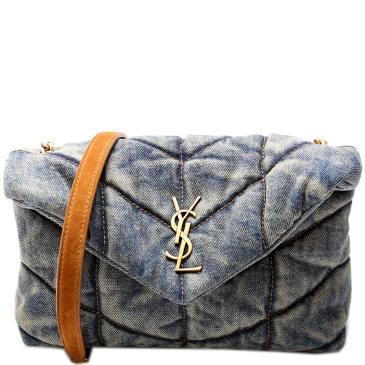 Saint Laurent Loulou Toy Puffer Denim 620333 Bag