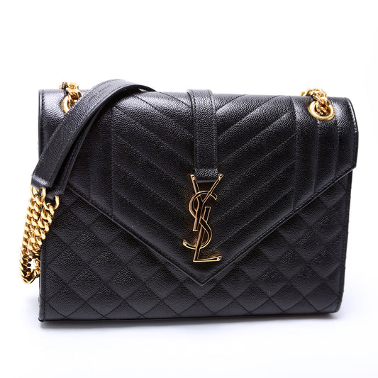 Saint Laurent Envelope Medium Grain De Triquilt 600185 Bag