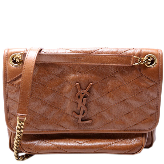 Saint Laurent Niki Medium Crinkle Leather 498894 Bag