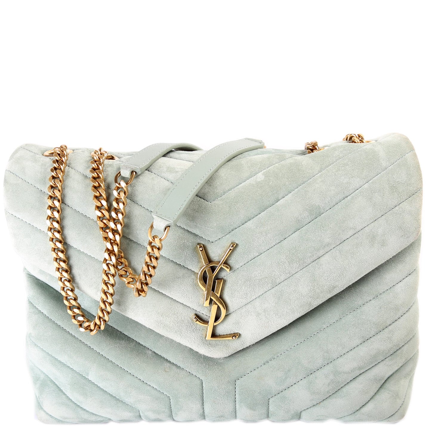 Saint Laurent Loulou Medium Quilted Suede 574946 Bag