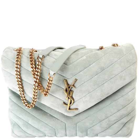 Saint Laurent Loulou Medium Quilted Suede 574946 Bag