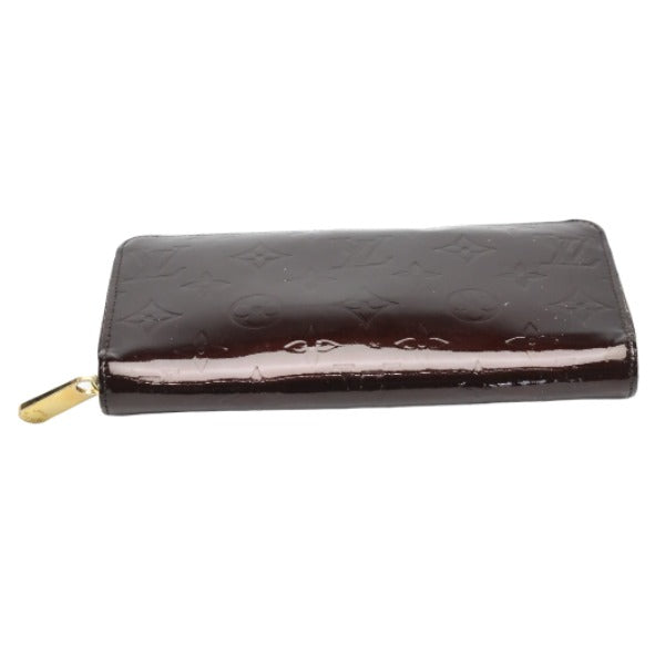 LOUIS VUITTON Long Wallet Purse M93522 Monogram Vernis Amarrant Zip Around Monogram Vernis Zippy wallet Women