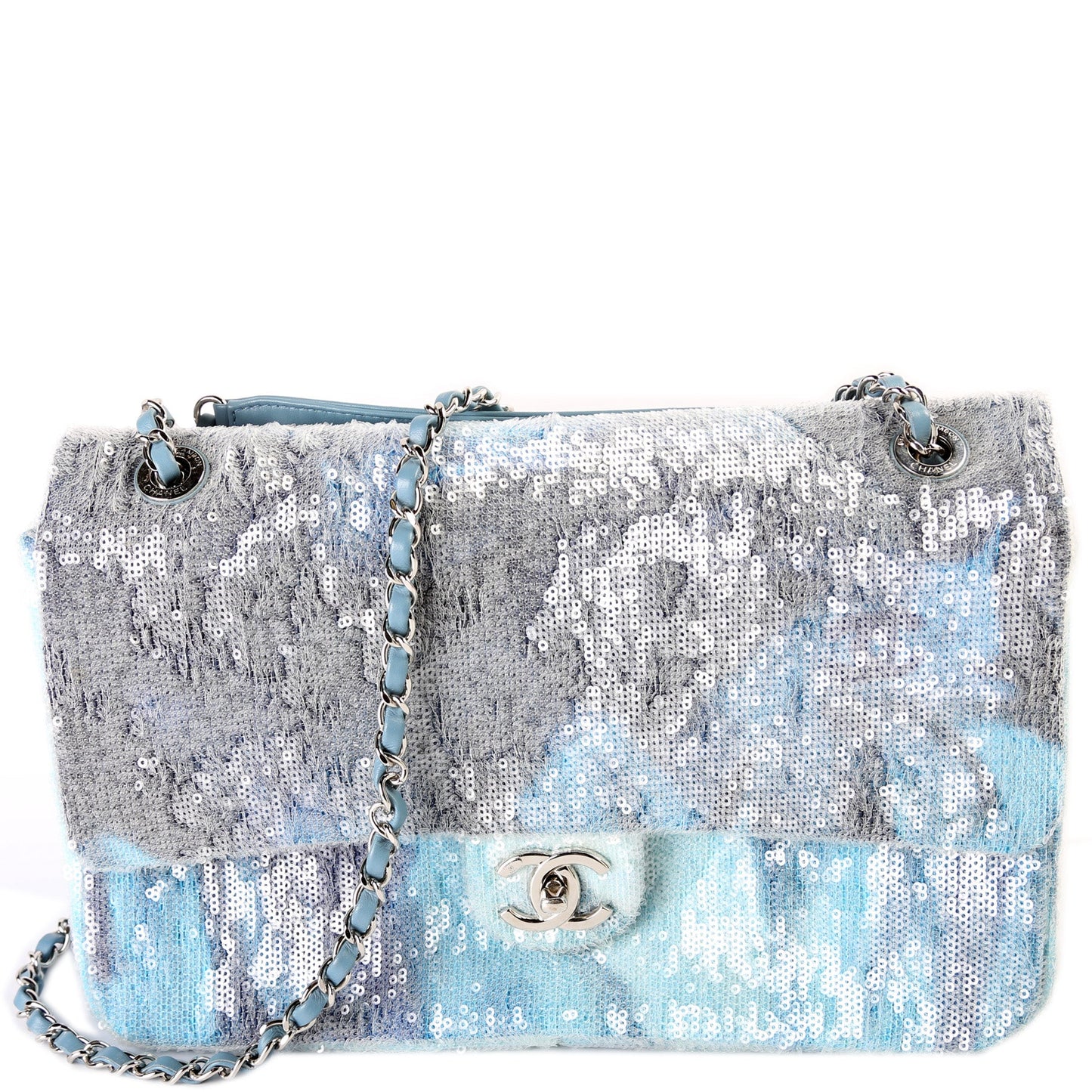 Chanel Waterfall Sequin Single Flap Large 25M Bag