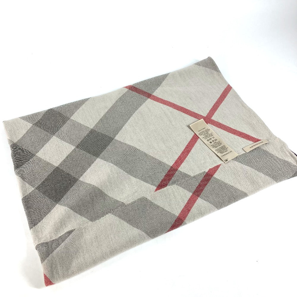 BURBERRY Scarf wool purple check Snood Women