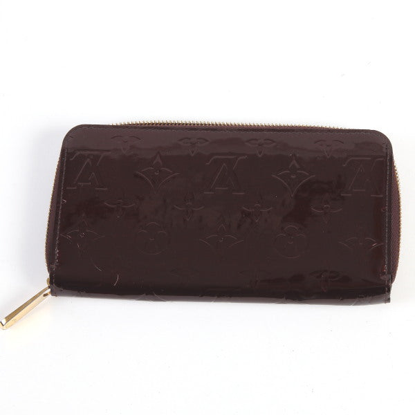 LOUIS VUITTON Long Wallet Purse M93522 Monogram Vernis Amarrant Zip Around Vernis Zippy wallet Women
