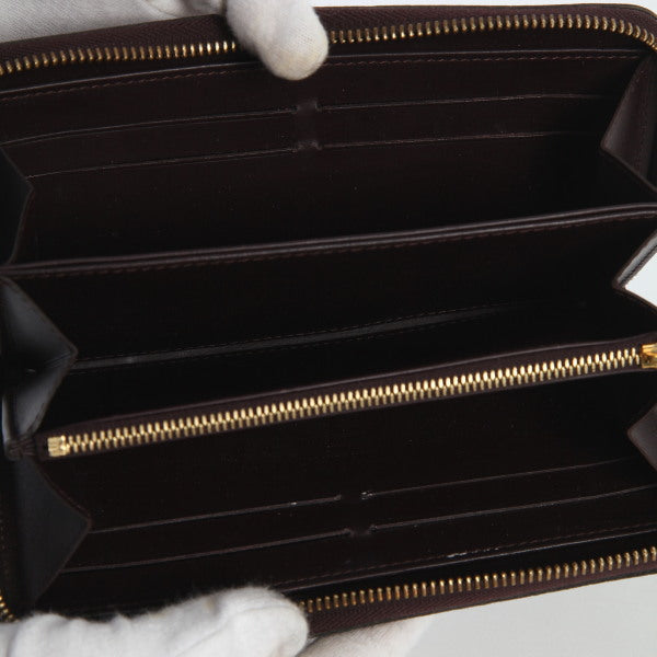 LOUIS VUITTON Long Wallet Purse M93522 Monogram Vernis Amarrant Zip Around Vernis Zippy wallet Women