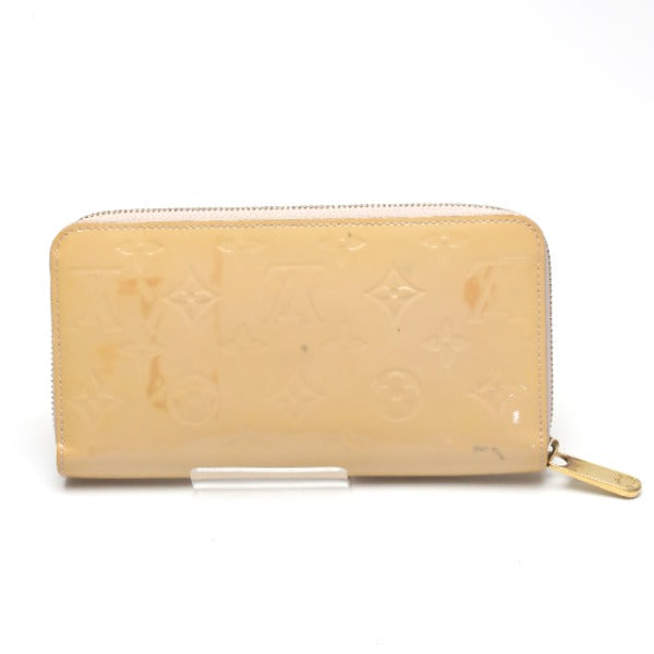 LOUIS VUITTON Long Wallet Purse M90076 Monogram Vernis Rose Angelique Zip Around Vernis Zippy wallet Women