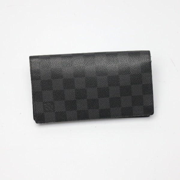 LOUIS VUITTON Long Wallet Purse N63116 Damier canvas Damier Graphite Damier Graphite Portefeuille Columbus mens