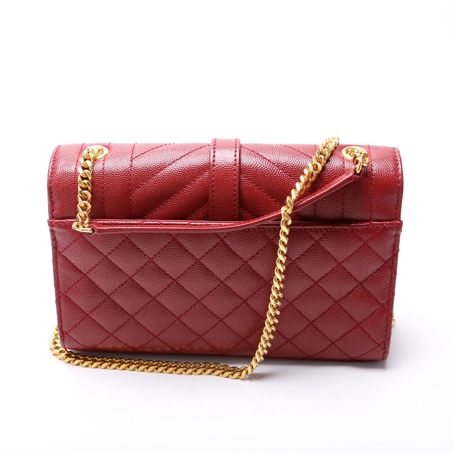 Saint Laurent Envelope Small Triquilt 600195 Red Bag