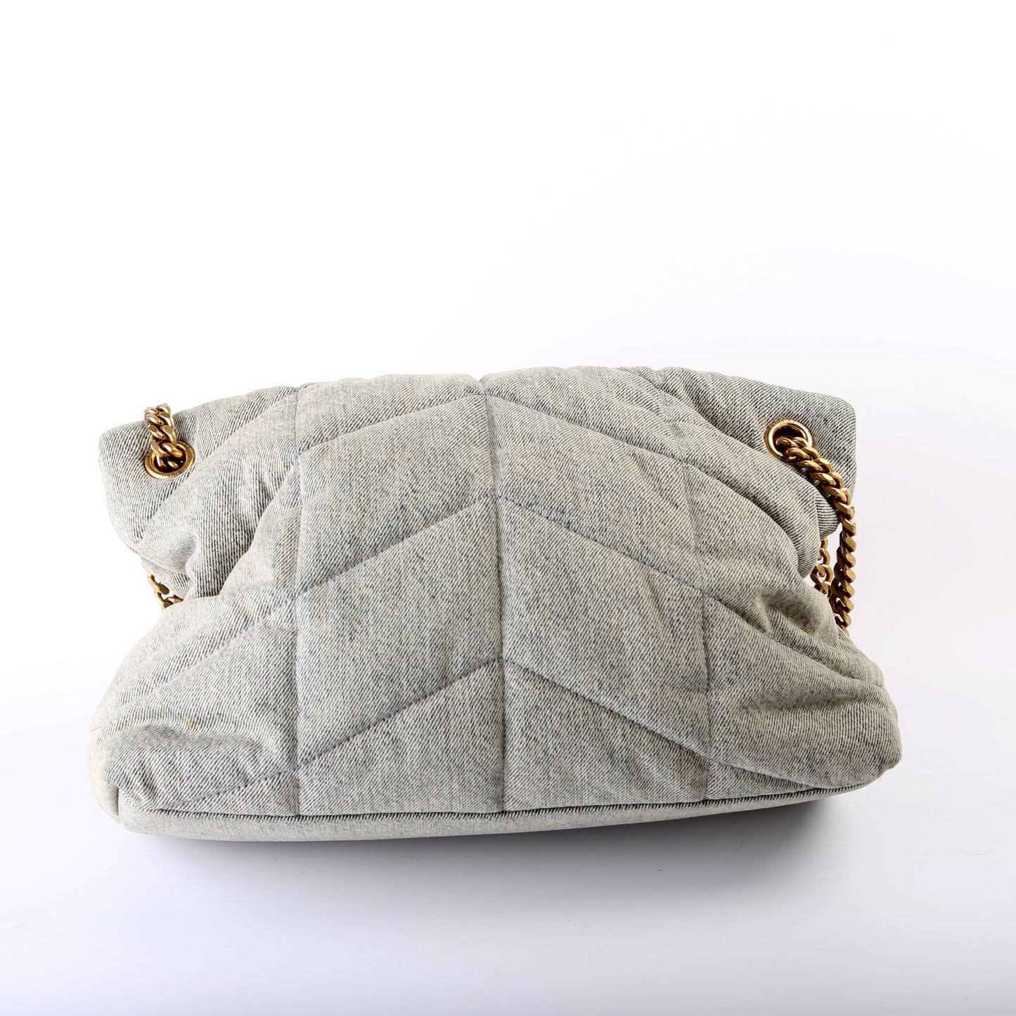 Saint Laurent Puffer Quilted Medium Denim 577475 Bag