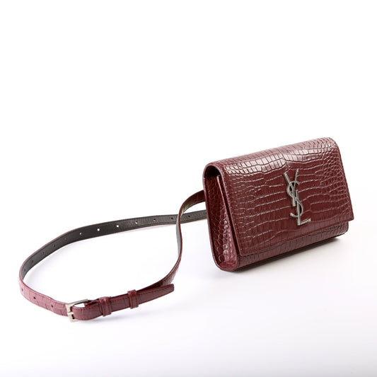 Saint Laurent Kate Belt Croc Embossed 534395 Bag