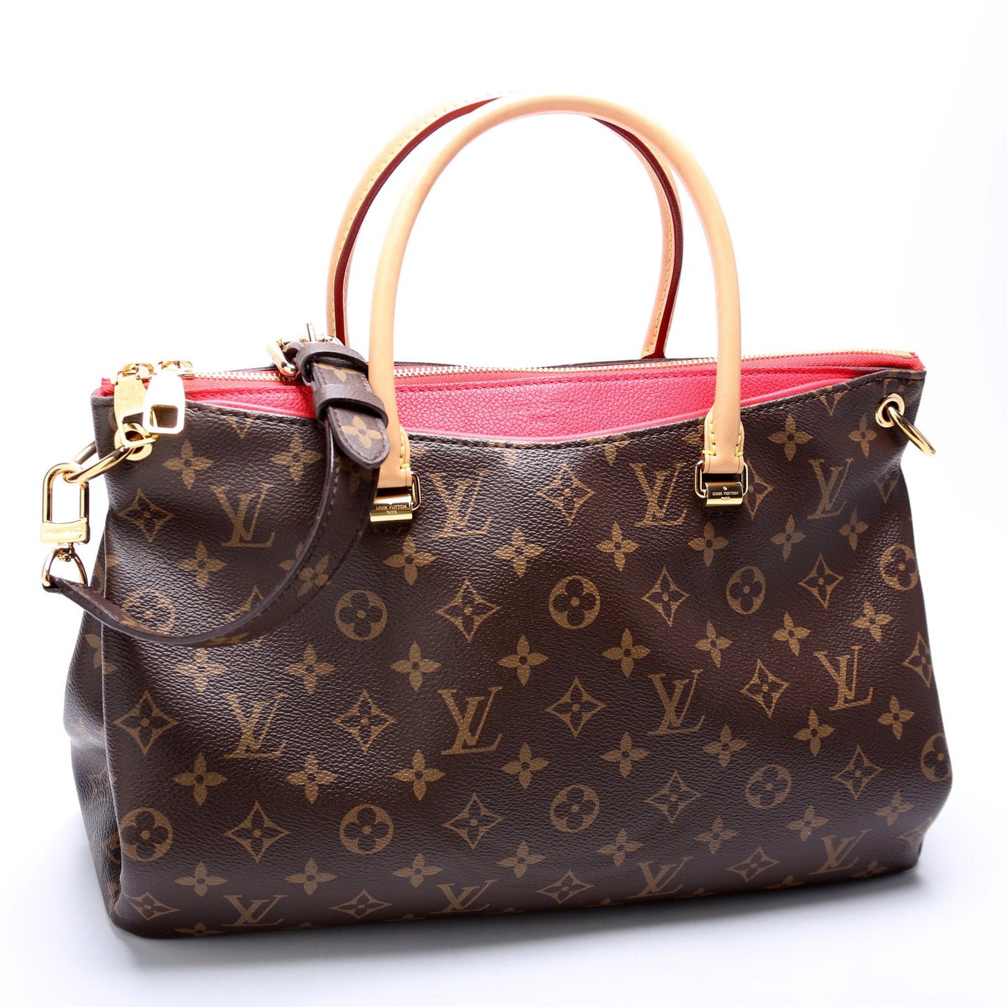 Louis Vuitton Pallas Tote Monogram Canvas Side