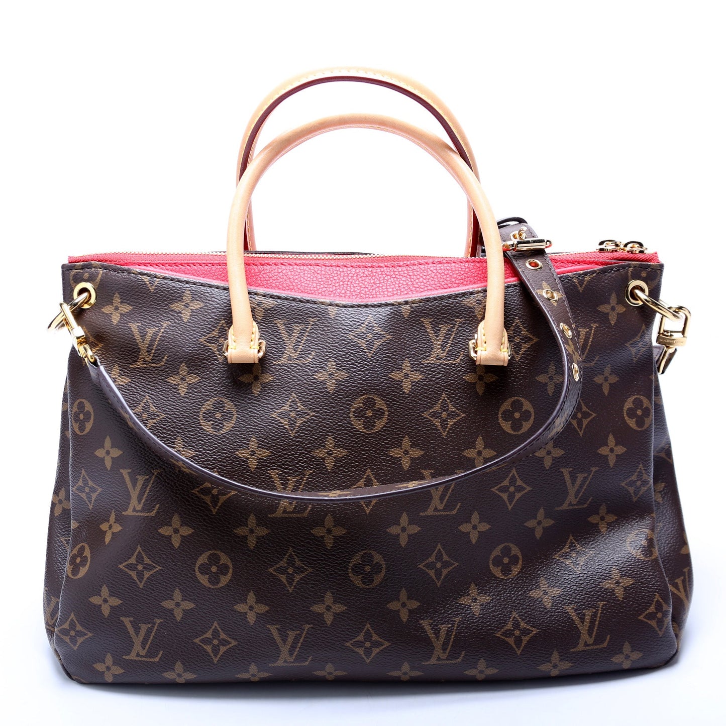 Louis Vuitton Pallas Tote Monogram Canvas Side