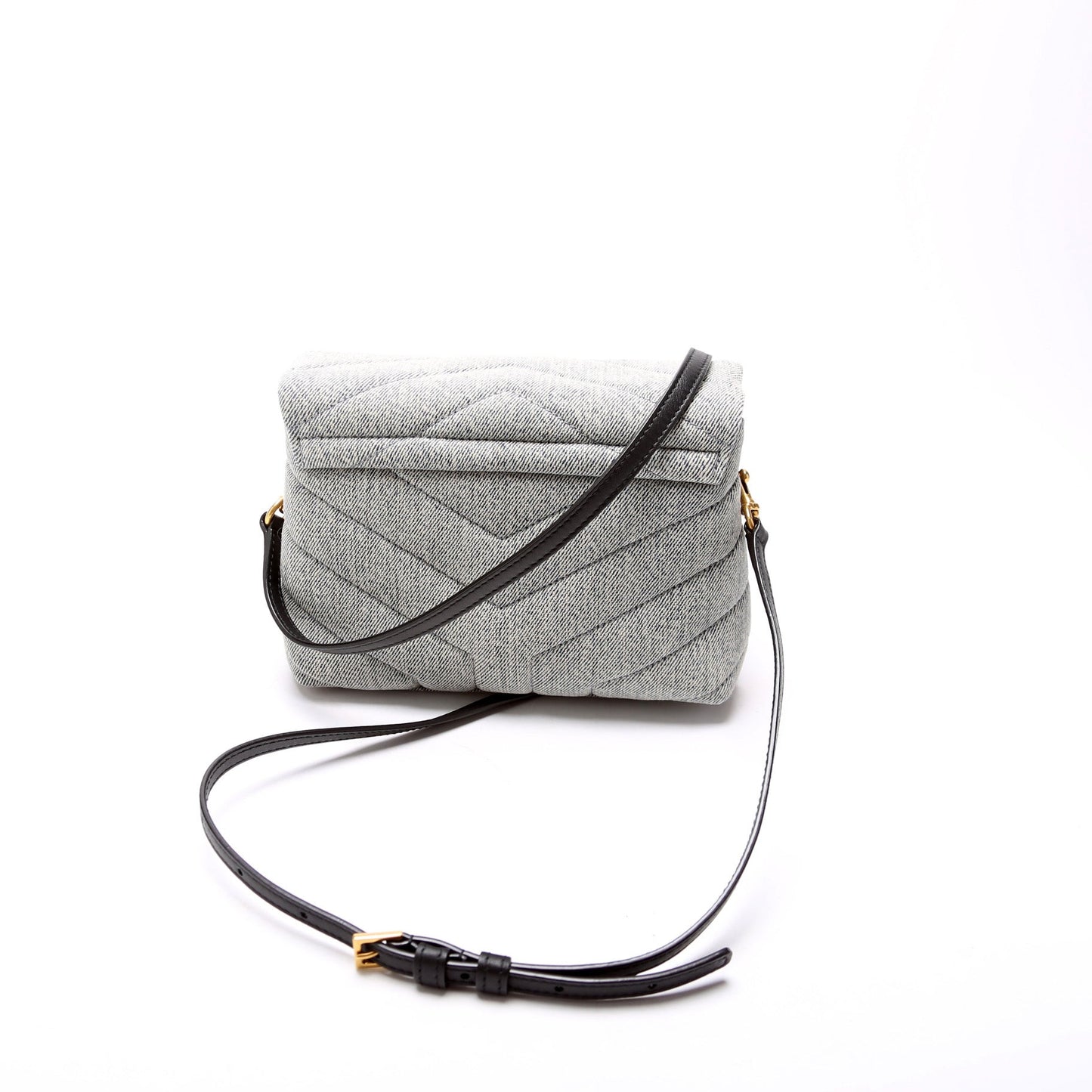 Saint Laurent Loulou Satchel Toy Crossbody Denim Bag