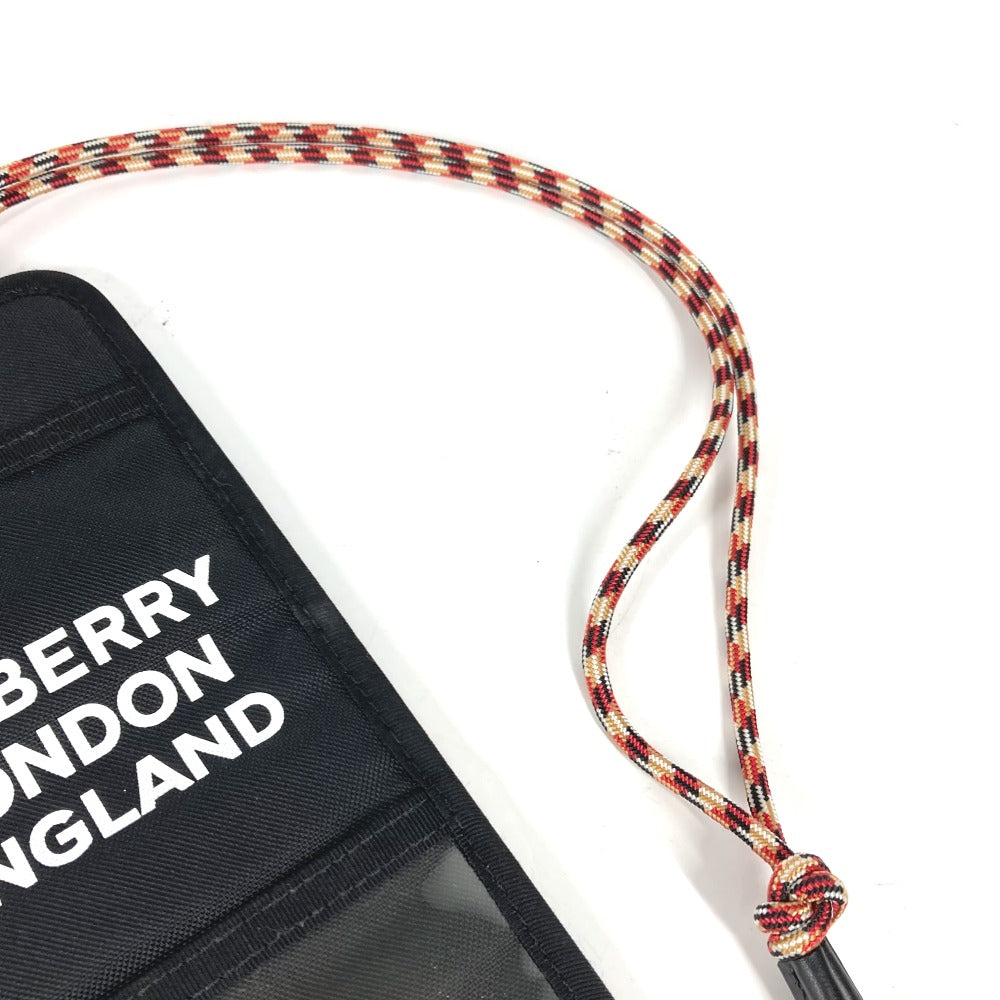 BURBERRY Card Case Nylon black Pass case logo Women