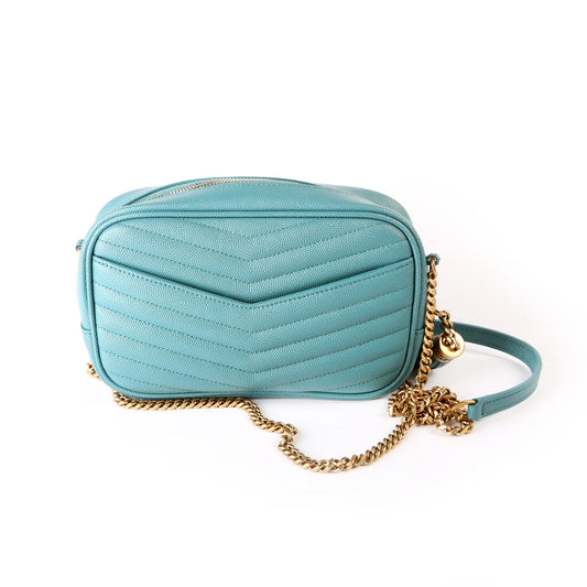 Saint Laurent Lou Camera Mini Teal 612579 Bag