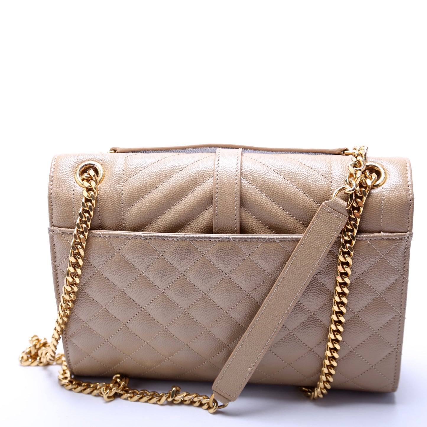 Saint Laurent Envelope Medium Grain Triquilt Bag