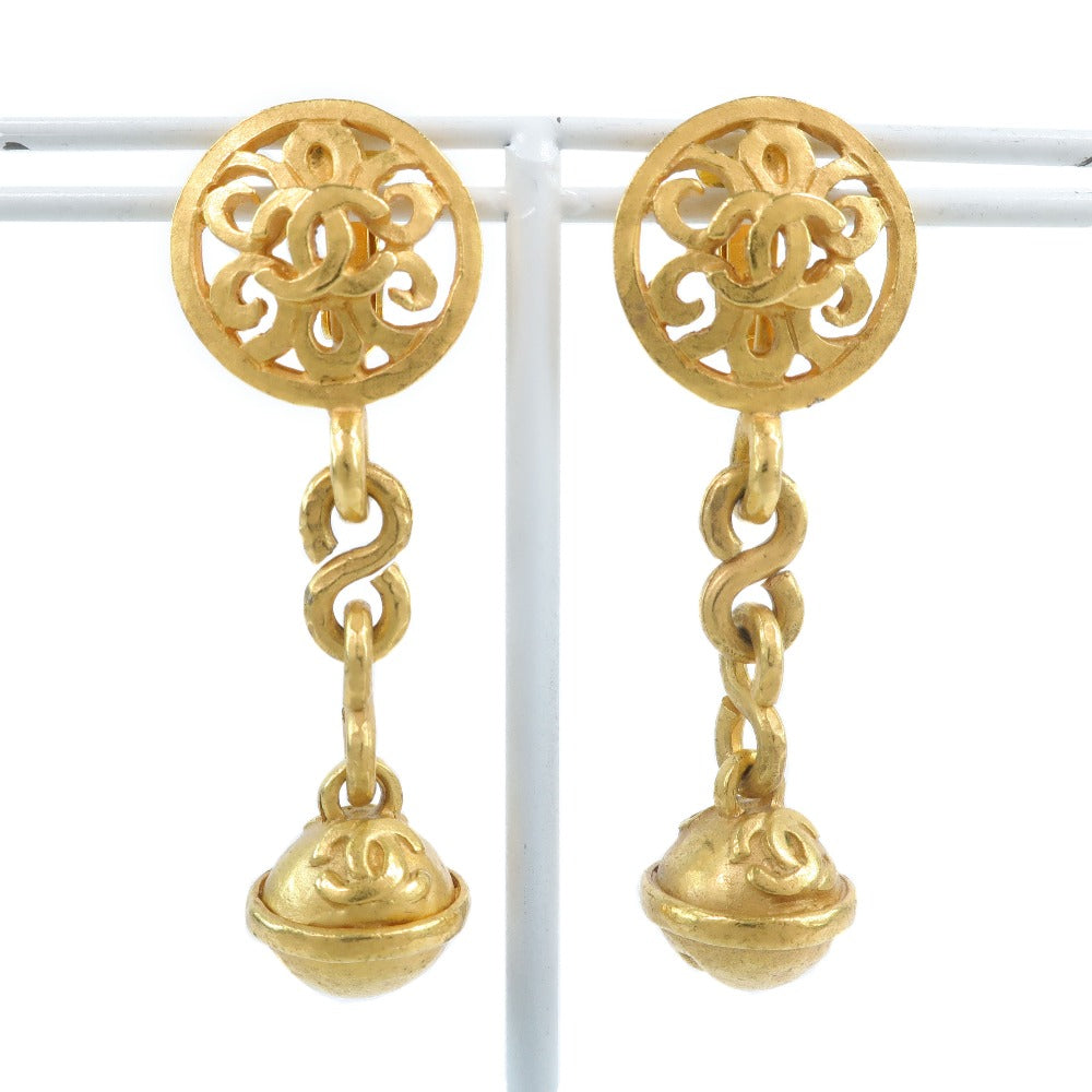 CHANEL Earring Plated Gold gold bell Women