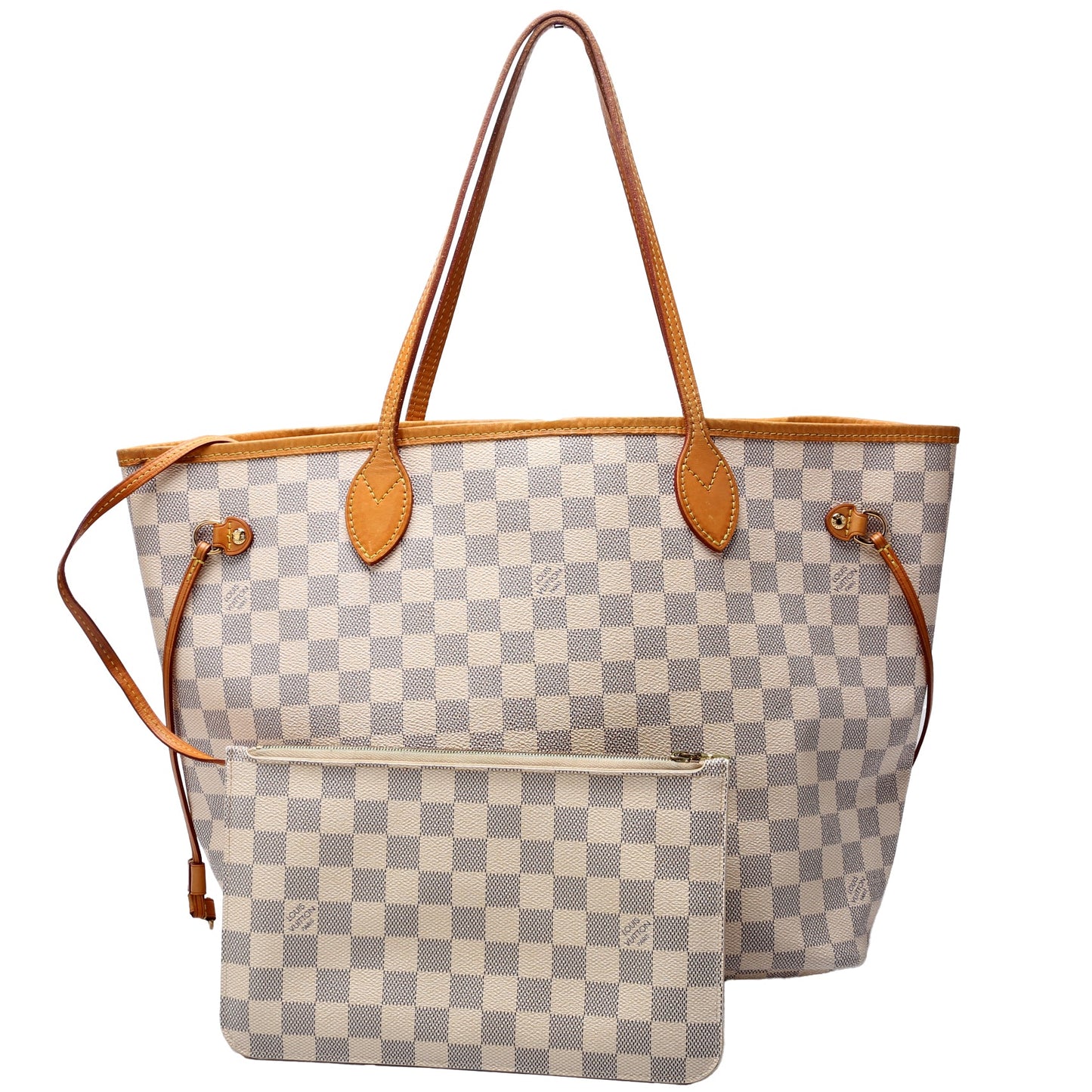 Louis Vuitton Neverfull With Wallet MM Damier Azur