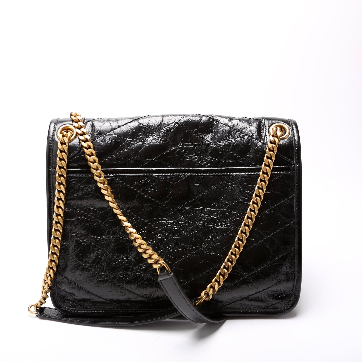 Saint Laurent Niki Medium Crinkle Leather Bag