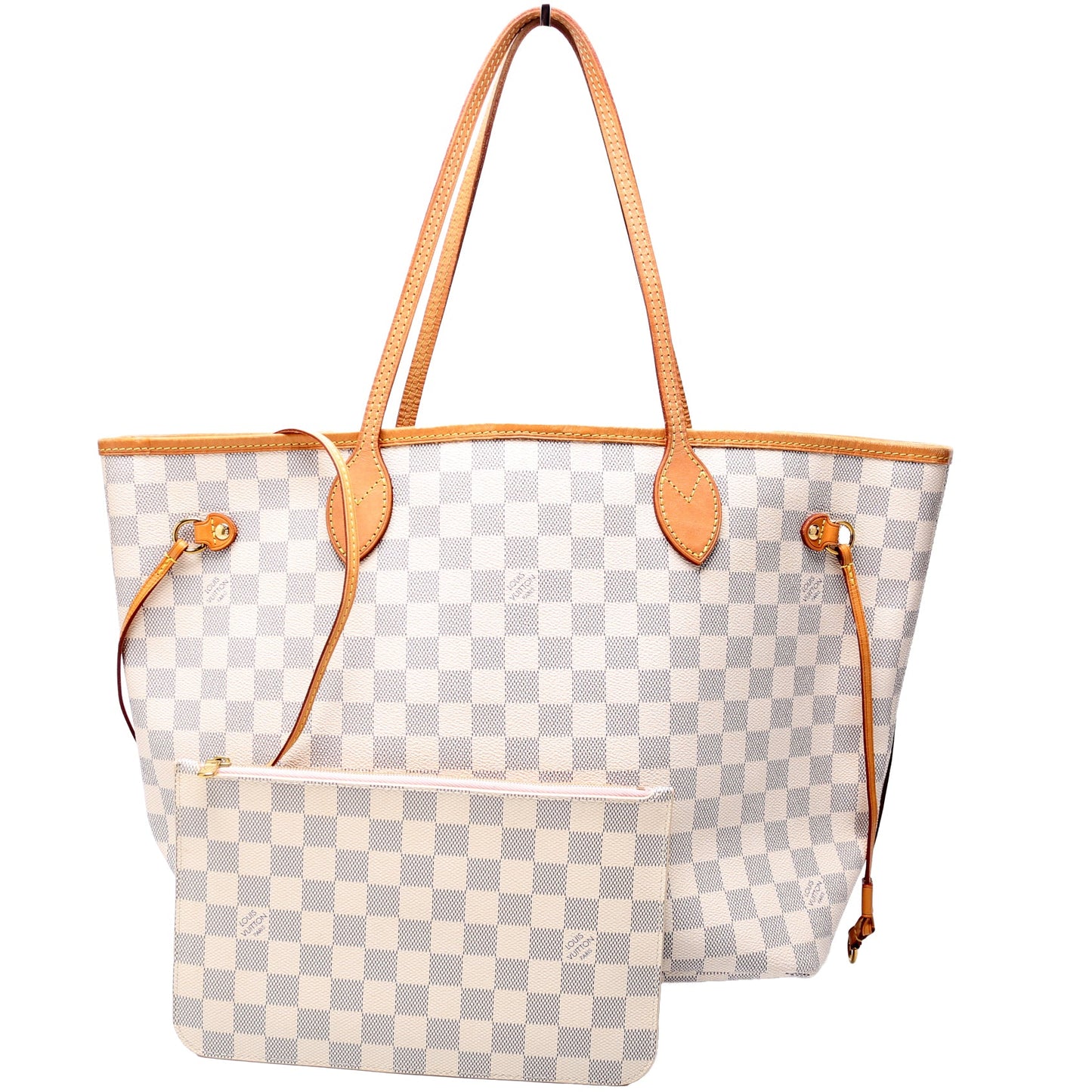 Louis Vuitton Neverfull w/Wallet MM Damier Azur